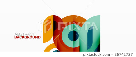 Rings and circles geometric abstract background for wallpaper, banner, backdrop Rings and circles geometric abstract background for wallpaper, banner, backdrop 86741727