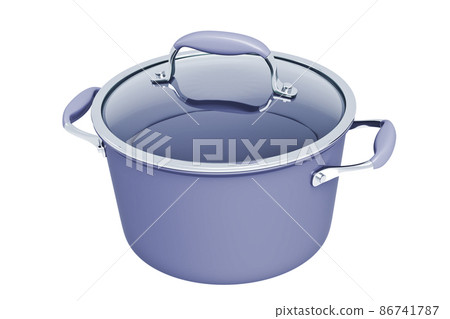 3d model of a saucepan with a glass lid isolated on a white background 3d model of a saucepan with a glass lid isolated on a white background 86741787