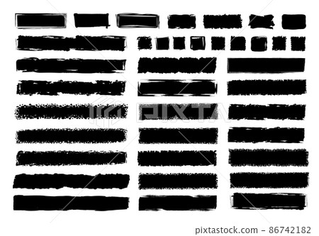 Vector collection of texturing square blots, and templates for brushes. Big set of rectangular and quadrangle grunge backdrops and backgrounds in a dirty and freehand style. Vector collection of texturing square blots, and templates for brushes. Big set of rectangular and quadrangle grunge backdrops and backgrounds in a dirty and freehand style. 86742182