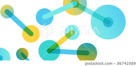 Line points connections geometric abstract background. Circles connected by lines. Trendy techno business template for wallpaper, banner, background or landing Line points connections geometric abstract background. Circles connected by lines. Trendy techno business template for wallpaper, banner, background or landing 86742889