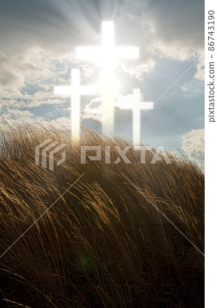 Crucifixion Of Jesus Christ At Sunrise Crucifixion Of Jesus Christ At Sunrise 86743190