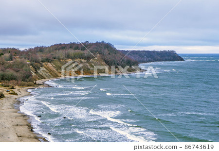Picturesque Filinsky bay. Primorye. Kaliningrad region. Russia Picturesque Filinsky bay. Primorye. Kaliningrad region. Russia 86743619
