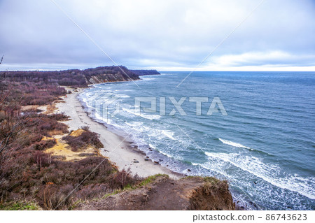 Picturesque Filinsky bay. Primorye. Kaliningrad region. Russia 86743623