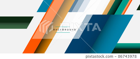 Background. Geometric diagonal square shapes and lines abstract composition. Vector illustration for wallpaper banner background or landing page 86743978