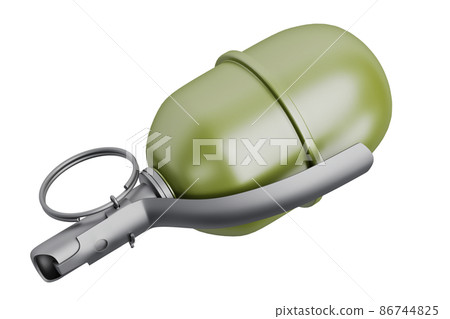3d model of combat grenade isolated on white background 3d model of combat grenade isolated on white background 86744825
