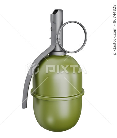 3d model of combat grenade isolated on white background 86744828
