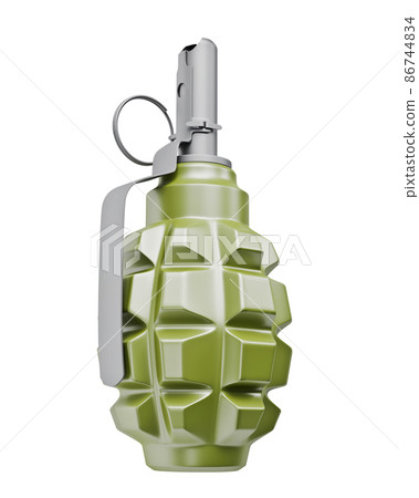 3d model of combat grenade isolated on white background 3d model of combat grenade isolated on white background 86744834