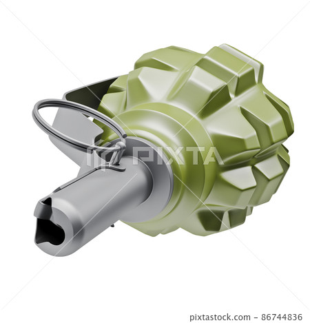 3d model of combat grenade isolated on white background 3d model of combat grenade isolated on white background 86744836
