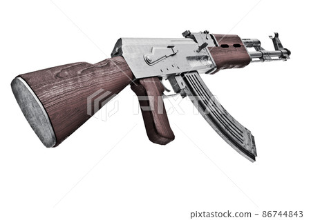 3d model submachine gun isolated on white background 3d model submachine gun isolated on white background 86744843