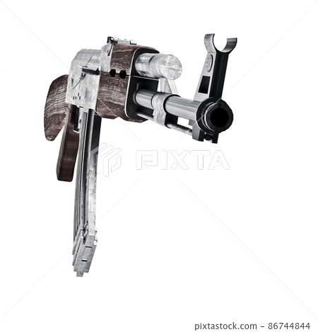 3d model submachine gun isolated on white background 86744844