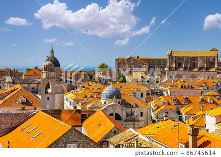 Panorama Dubrovnik Old Town roofs. Europe, Croatia Panorama Dubrovnik Old Town roofs. Europe, Croatia 86745614