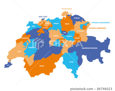 Canton of Switzerland map 86746023