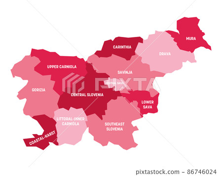Slovenia - map of statistical regions 86746024