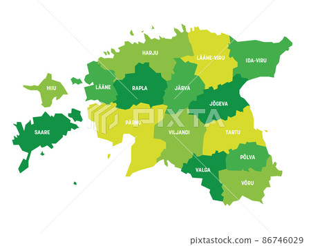 Estonia - map of counties Estonia - map of counties 86746029