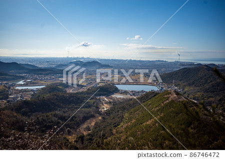 日本兵庫縣高砂市播磨阿爾卑斯山的美麗風景 86746472