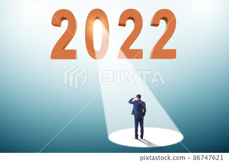 Concept of 2022 in the spotlight 86747621