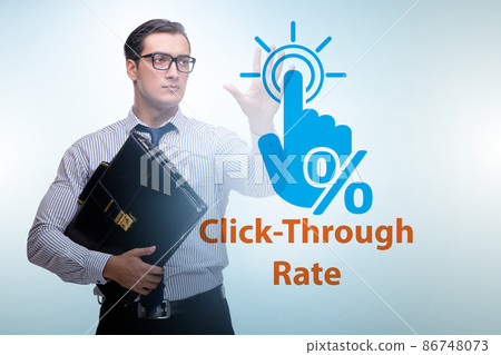 CTR click through rate concept with business people CTR click through rate concept with business people 86748073