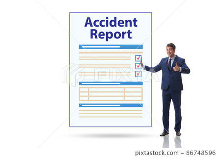 Filling in accident report in insurance concept Filling in accident report in insurance concept 86748596