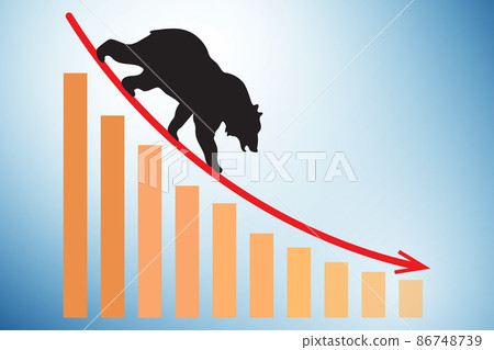 Business illustration of bearish market 86748739