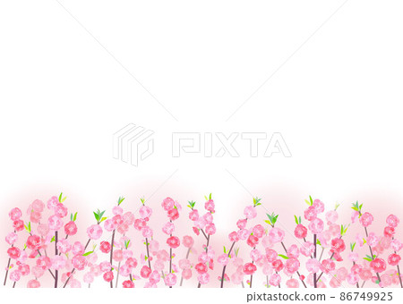 春天插畫背景桃花 春天插畫背景桃花 86749925