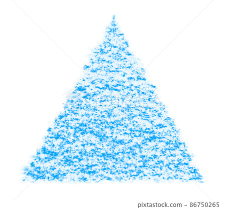 Triangle symbol illustration drawn with crayon with blue pass Other colors available Triangle symbol illustration drawn with crayon with blue pass Other colors available 86750265