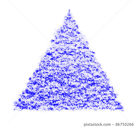 Triangle symbol illustration drawn with crayon Blue-purple with pass Other colors available Triangle symbol illustration drawn with crayon Blue-purple with pass Other colors available 86750266