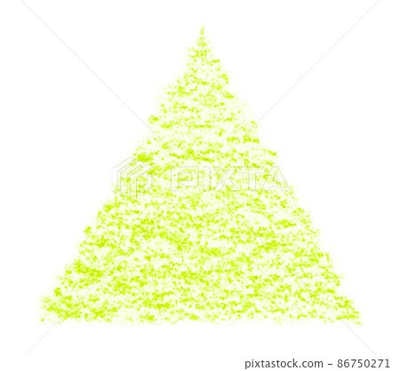 Triangle symbol illustration drawn with crayon Yellow-green with pass Other colors available Triangle symbol illustration drawn with crayon Yellow-green with pass Other colors available 86750271
