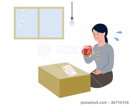 Vector illustration of poor people without money to pay Vector illustration of poor people without money to pay 86750356