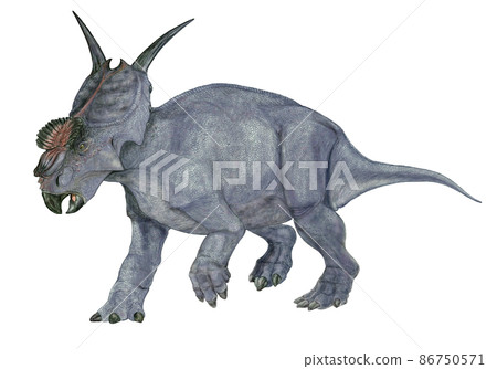 Achelousaurus Original Iorast of a plant-eating dinosaur of the Ceratopsian family in the late Mesozoic chalk 86750571