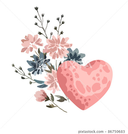 Illustration of hand made soap bar with beautiful decorative floral elements. Original composition for design isolated on white background.  86750683