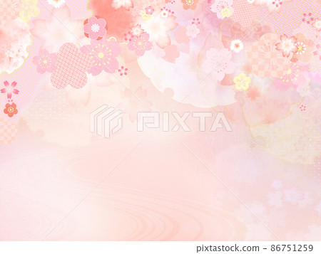 Pink Japanese background 86751259