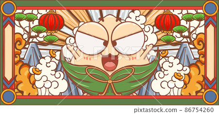 hand drawn cartoon dragon boat festival illustration design 86754260