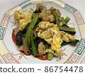 Japanese mustard spinach mushu low (moo shu pork) 86754478