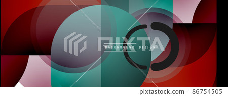 Round triangle shapes lines and circles. Geometric vector illustration for wallpaper banner background or landing page Round triangle shapes lines and circles. Geometric vector illustration for wallpaper banner background or landing page 86754505