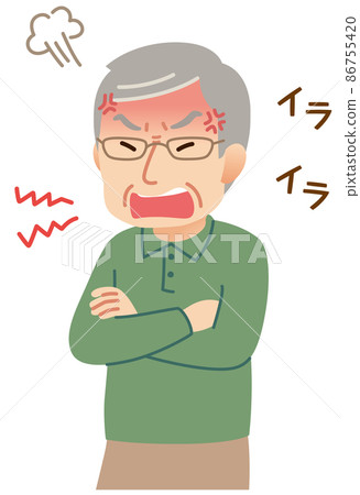 Furious elderly man Furious elderly man 86755420