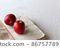 Antique-style photo of a princess apple on a foreign book ② 86757789