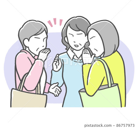 家庭主婦與她的鄰居談論謠言 86757973