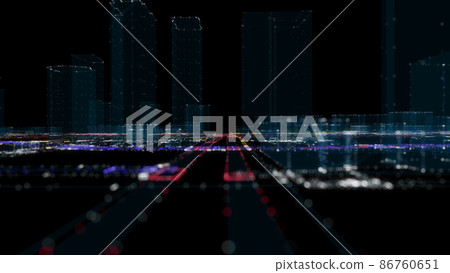 Futuristic Smart Digital City. Smart City And Technology Business Concept 86760651