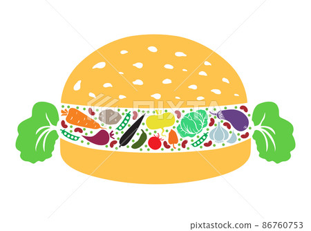 Vegetarian burger icon 86760753