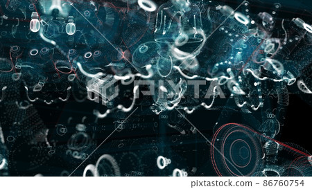 Abstract technology particles mesh background Abstract technology particles mesh background 86760754