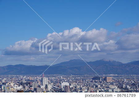 View of the center from Hachimanyama Observatory in Fukui City View of the center from Hachimanyama Observatory in Fukui City 86761789