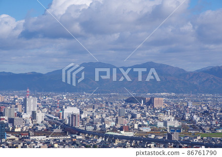 從福井市八幡山展望台眺望中心 86761790