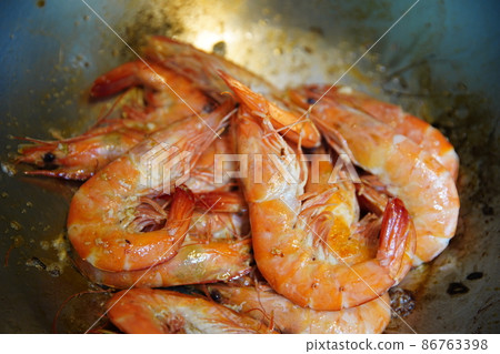 Yearly vegetables, stir-fried shrimp Yearly vegetables, stir-fried shrimp 86763398