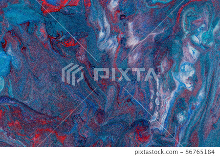 Abstract colored background from liquid flowing paints 86765184