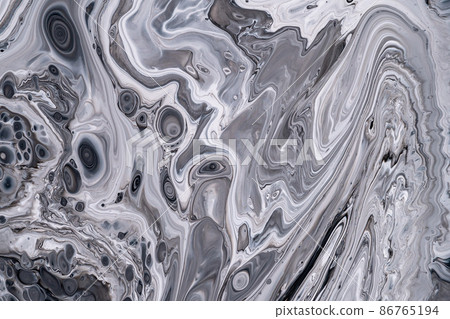 Marble pattern, abstract liquid paints background closeup. 86765194