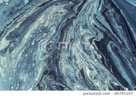 Marble pattern, abstract liquid paints background closeup. 86765197
