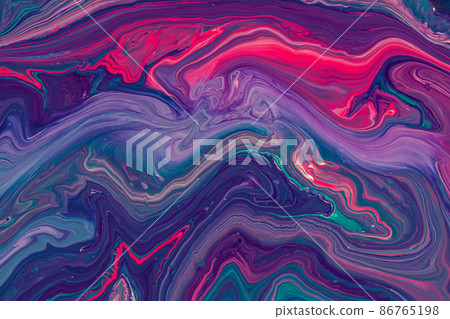 Marble pattern from colored liquid acrylic paints. Colorful abstract background 86765198