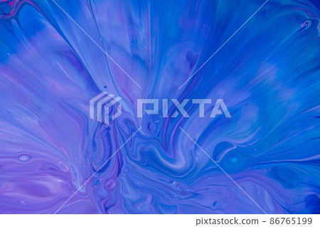 Marble pattern from colored liquid acrylic paints. Colorful abstract background 86765199