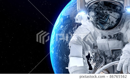 Astronaut spaceman do spacewalk while working for spaceflight mission Astronaut spaceman do spacewalk while working for spaceflight mission 86765562