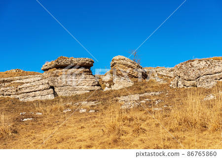 Rock Karst Formations on Lessinia Plateau Regional Natural Park - Verona Italy 86765860
